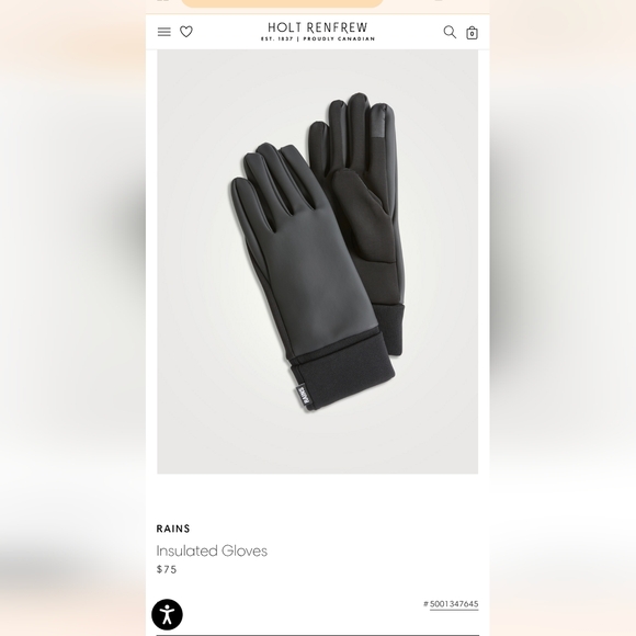 BNWT Rains Insulated Gloves - Picture 3 of 3